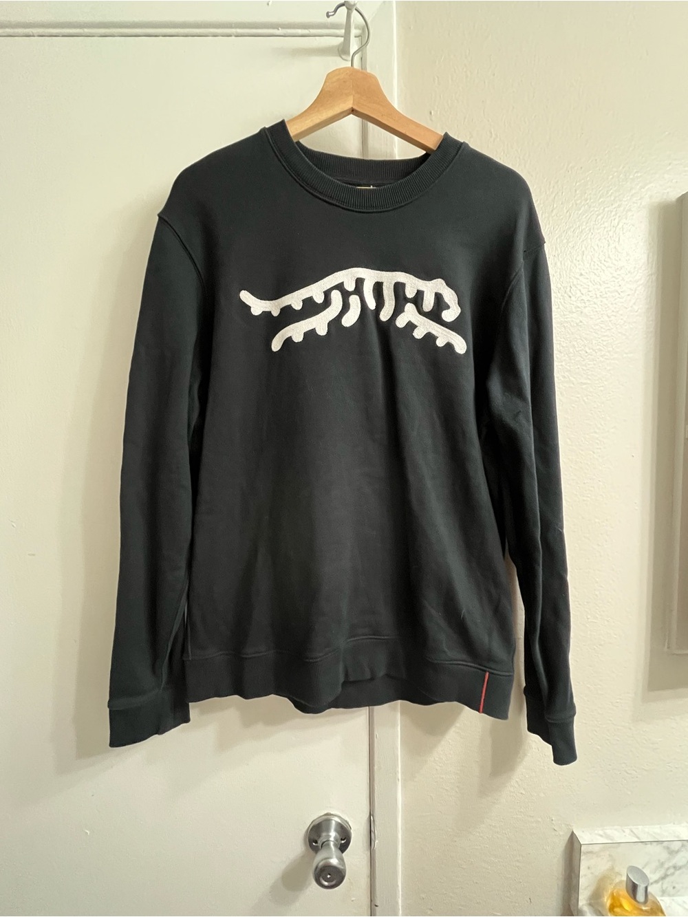 Sun Day Red Icon Chain Stitch Crewneck Sweatshirt Tiger Woods Black Men's M